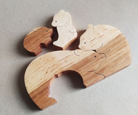 Puzzle in legno per bambini da 9 pezzi Croco Verde