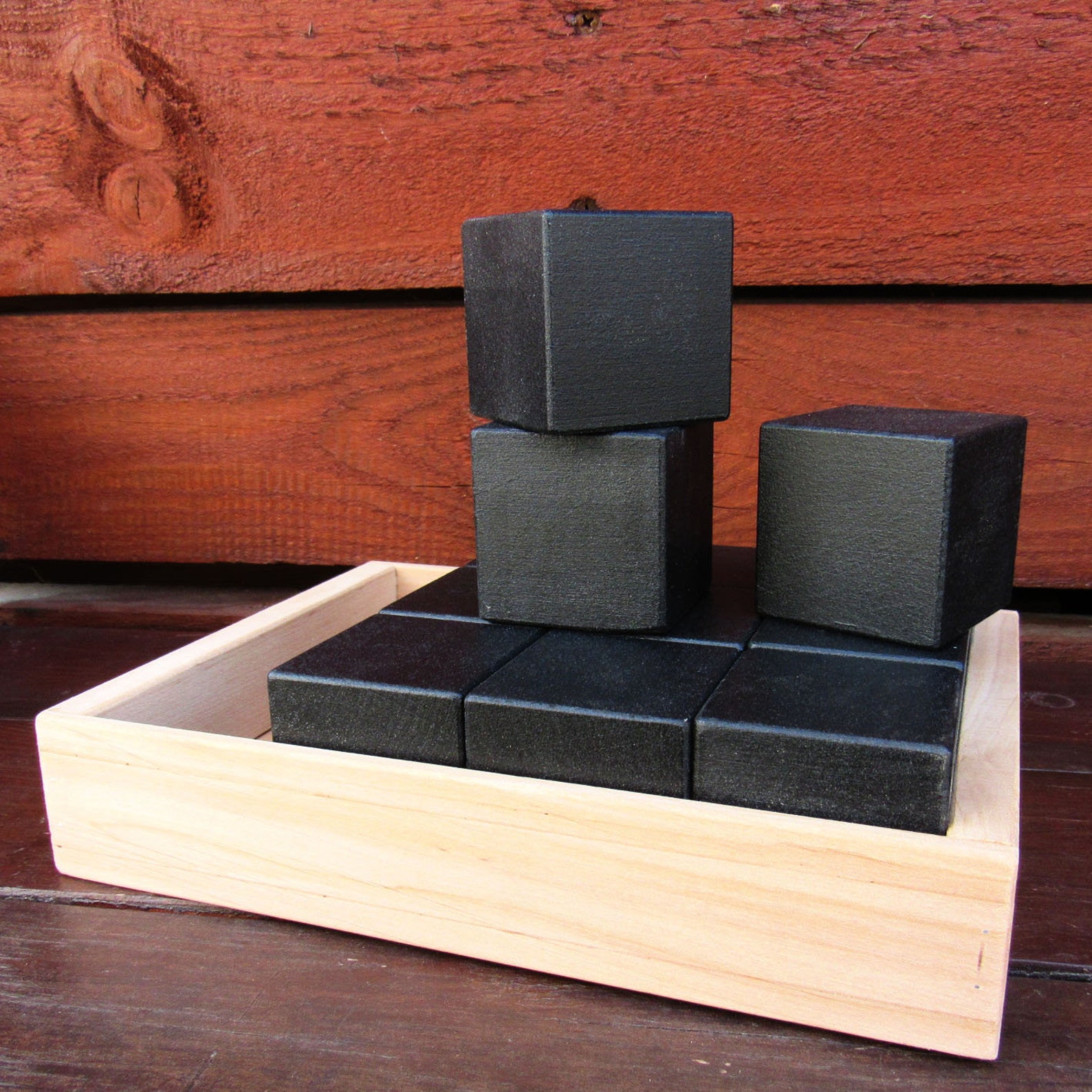12 Black Cubes Chalkboard Blocks Set of Blocks Wooden Etsy