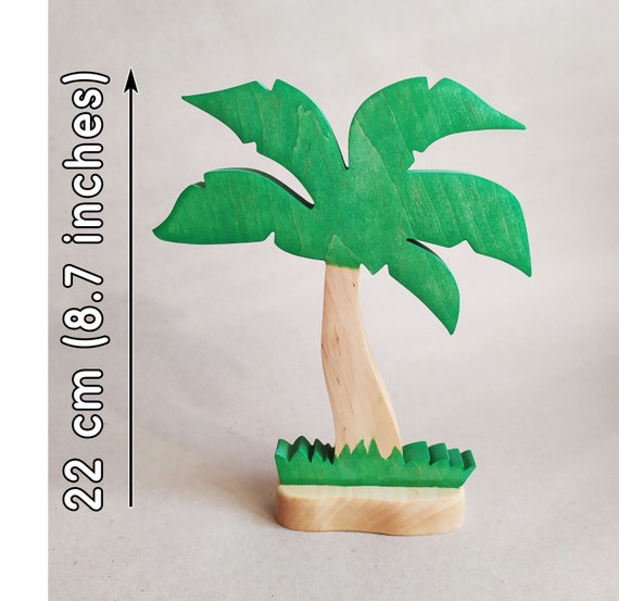 Large Wooden Palm Tree Toy Waldorf Palm Tree Toy Woodland | Etsy