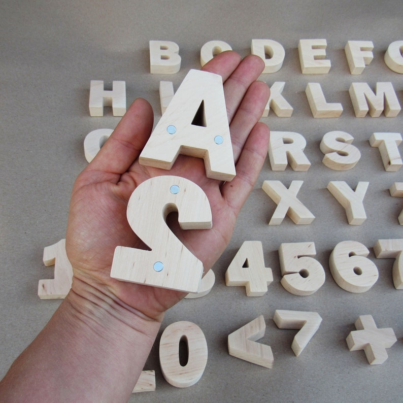 Wooden Magnetic letters alphabet Wooden English Alphabet | Etsy