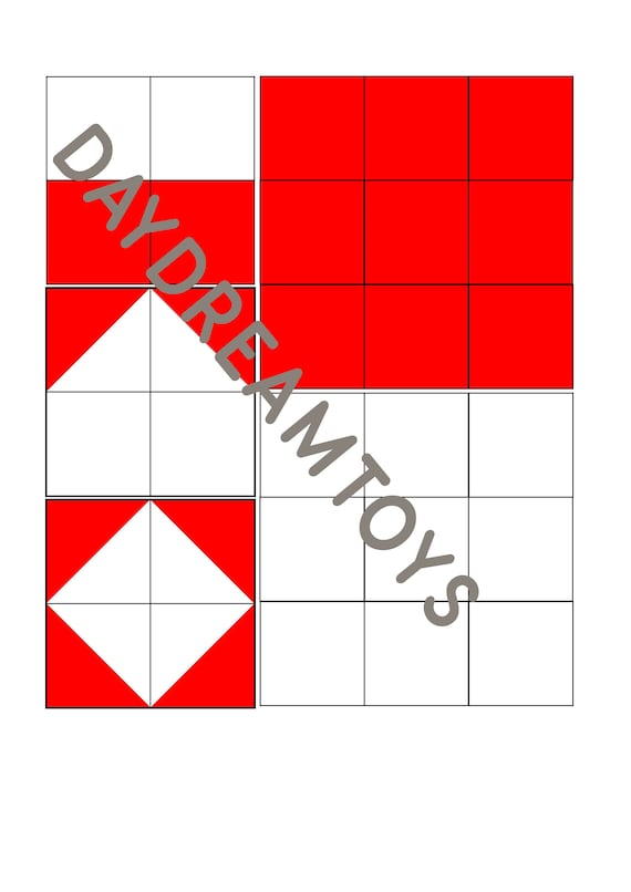 Schemes for Kohs Block, IQ test for kids, Digital goods, Kohs block Test ready for download and printing