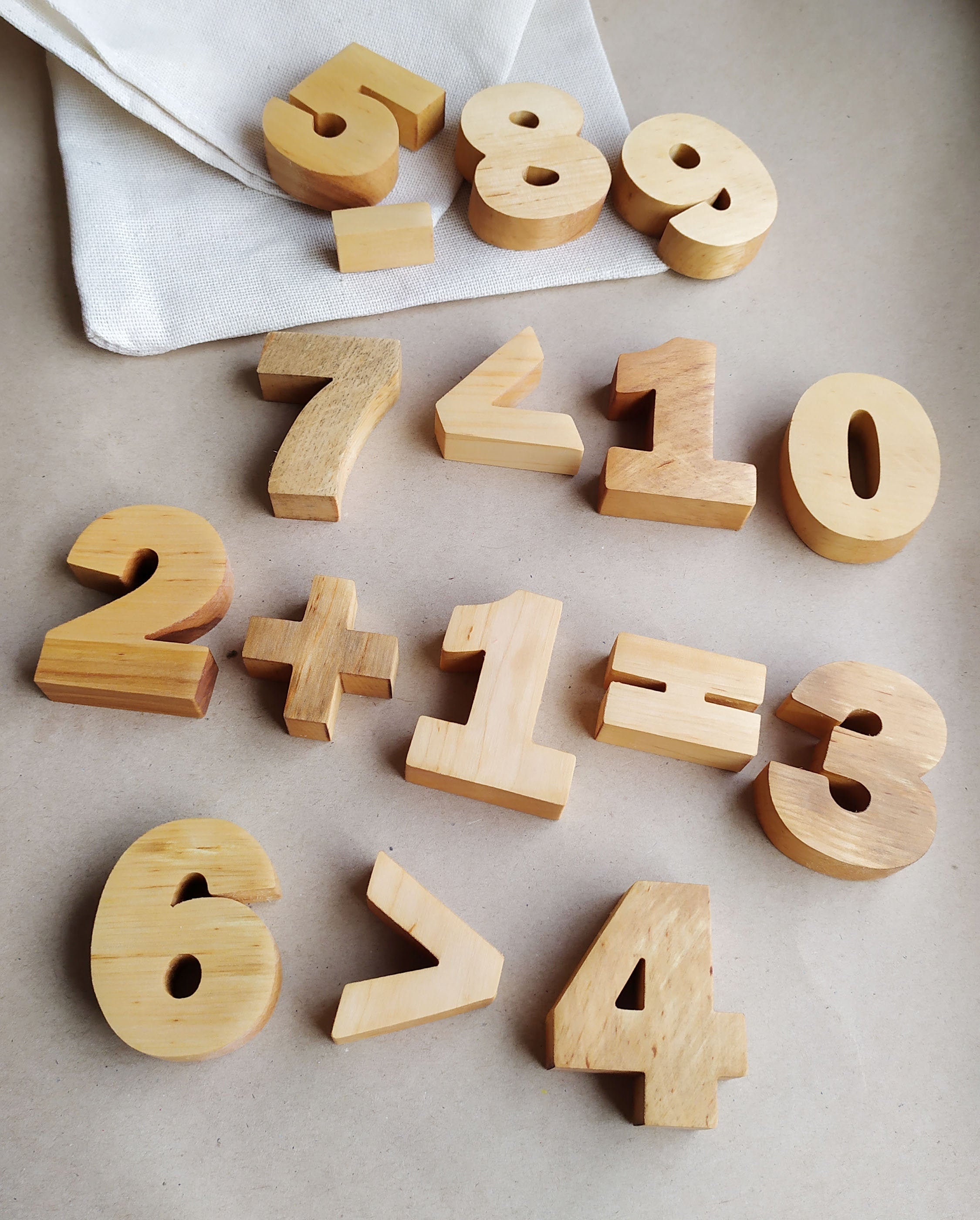 16 Pcs Numbers 110 Wooden Numbers Learning Toy Etsy Australia