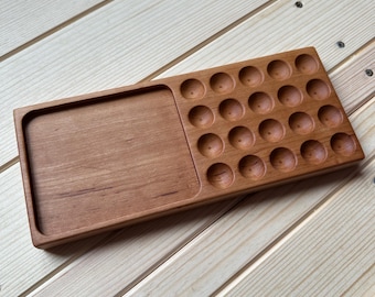 Wooden number board, Math number wooden trays, Montessori counting tracing board, Waldorf school toy, Number tray, Preschool activity