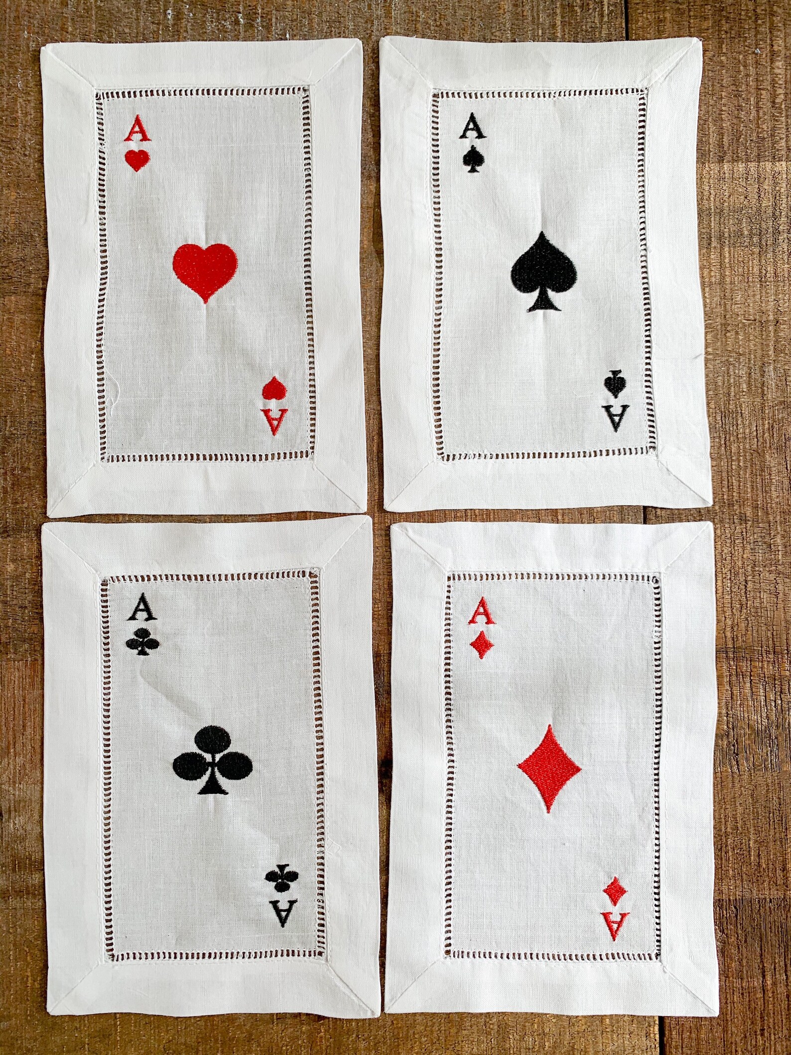 Aces Playing Card Machine Embroidery Design 4 5 Etsy