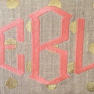 3 Sizes Large Diamond Monogram 3.5 4.5 5.5 Machine Embroidery Font Instant Download 8 File Formats PES DST JEF image 3