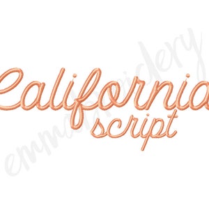 California Script 1&quot; 2&quot; 3&quot; 4&quot; - Script Machine Embroidery Font - Instant Download - 8 File Formats - Numbers Included - PES DST JEF
