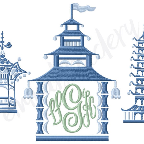 Chinoiserie Embroidery Design - Etsy