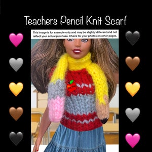 MagneticCrochet Made For Dolls 鉛筆スカーフ *Phoenix コレクション この愛らしいニットスカーフで教室でロールプレイをしましょう! Phoenix 承認済み!