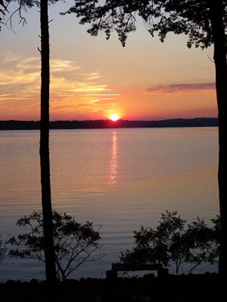 Sunset at Lake Tillery 2 Mount Gilead NC Instant Photo Etsy