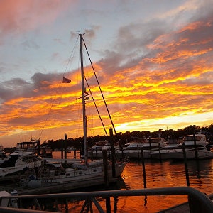 Sunset over Intracoastal Waterway - Wrightsville Beach, NC  {Instant Photo Download}