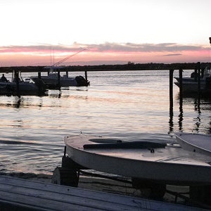 Sunset over Banks Channel {2} @ Wrightsville Beach, NC  {Instant Photo Download}