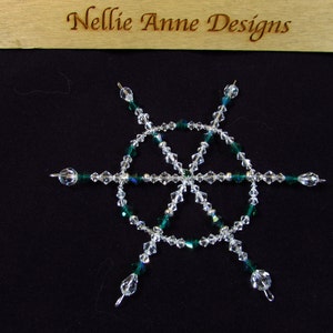 Snowflake Ornament/ Snowflake Christmas Tree Ornament/ Swarovski Crystal Ornament/ Christmas Tree Ornament/ Crystal Ornament/ Handmade