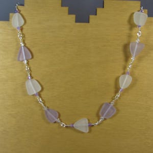 Sea Glass Necklace / Beach Glass Necklace/ Blue Beach Glass Necklace/ Blue Sea Glass Necklace