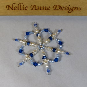 Snowflake Ornament/ Swarovski Crystal Snowflake/ Tree Ornament/ Christmas Tree Ornament/ Crystal Ornament/ Handmade/Hand Crafted
