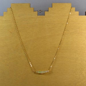 Opal Necklace/ Opal Bar Necklace/ Choker/ Handmade/ Hand Crafted/ October Birthstone Necklace