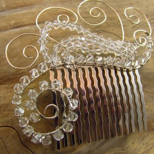 Swarovski Clear Crystal Bridal Hair Comb/ Handmade/ Handcrafted/ Bride/ Bridal