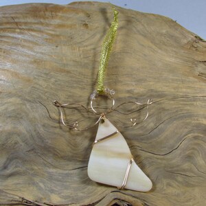 Sea Glass Angel/ Sea Glass Angel Ornament/ Beach Glass Angel Ornament/ Christmas Tree Ornament/ Handmade/ Hand Crafted