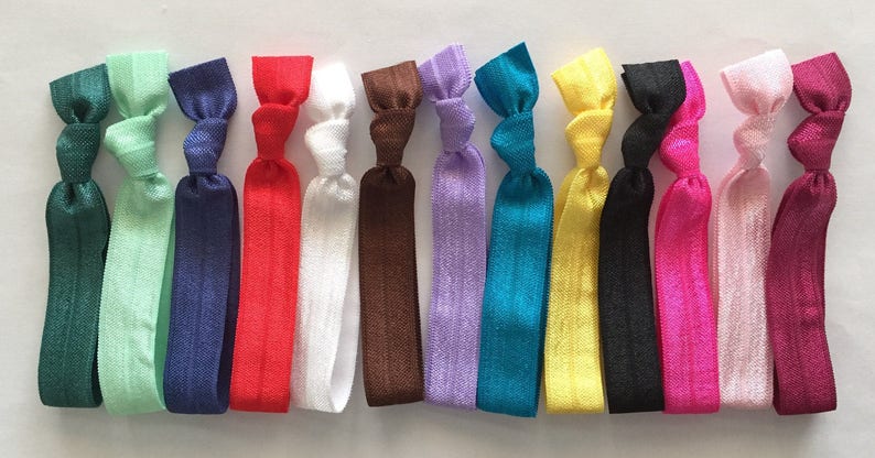 Hair Ties Fold Over Elastic Foe Hair Tie Material Stretchy Etsy