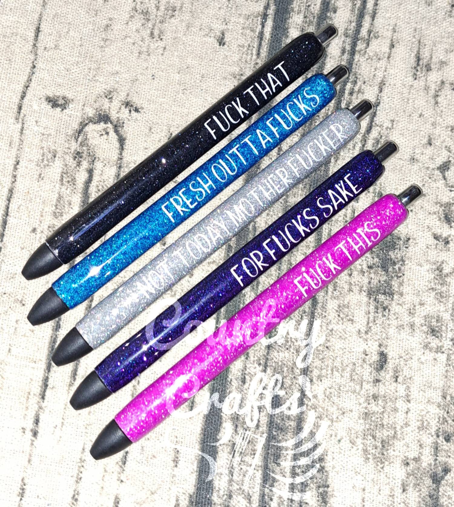 Inappropriate Days of the Week Glitter Pen Set