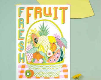 A2 Fresh Fruit, Silk Screen Print