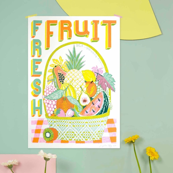 A2 Fresh Fruit, Silk Screen Print