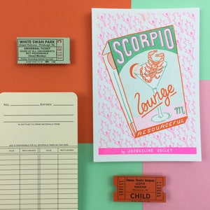 A6 Scorpio Star Sign Risograph Print