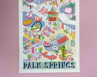 A2 Palm Springs, Silk Screen Print
