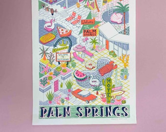 A2 Palm Springs, Silk Screen Print