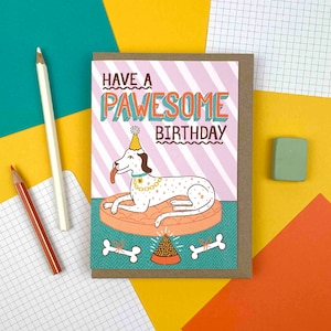 Haben Sie einen Pawesome Geburtstag! A6 Hunde Geburtstagskarte
