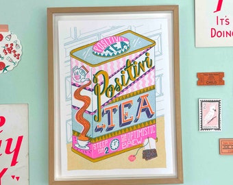 A4 Positivity Tea Caddy Print