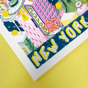 A2 NYC Silk Screen Print, New York City Wall Art image 5