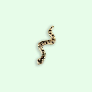 Snake Enamel Pin, Graphic Snake Badge