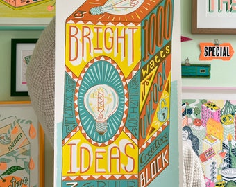 A2 Slim, Bright Ideas, Silk Screen Print