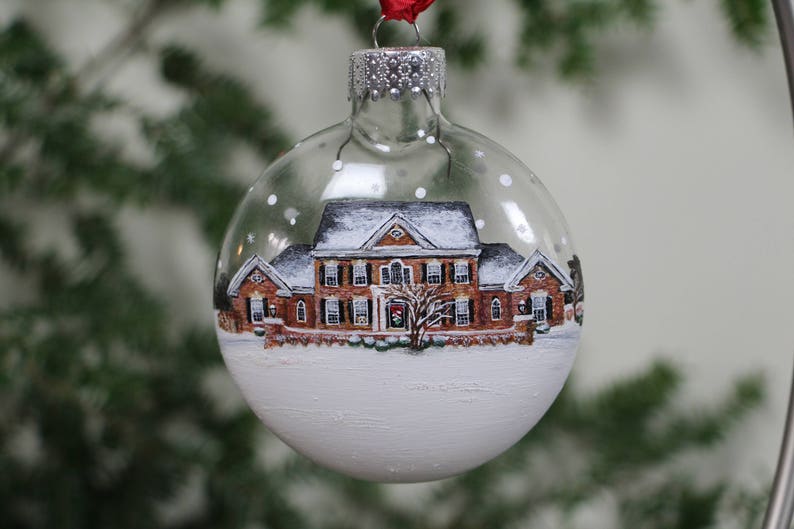 Custom House Ornament with Landscape Personalized Hand  Etsy