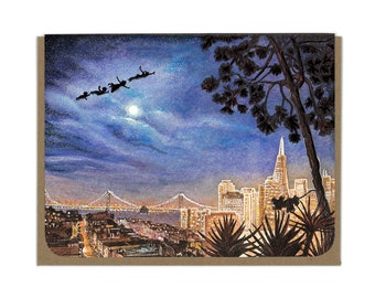 NEVERLAND - Peter Pan over San Francisco -  Greeting Card