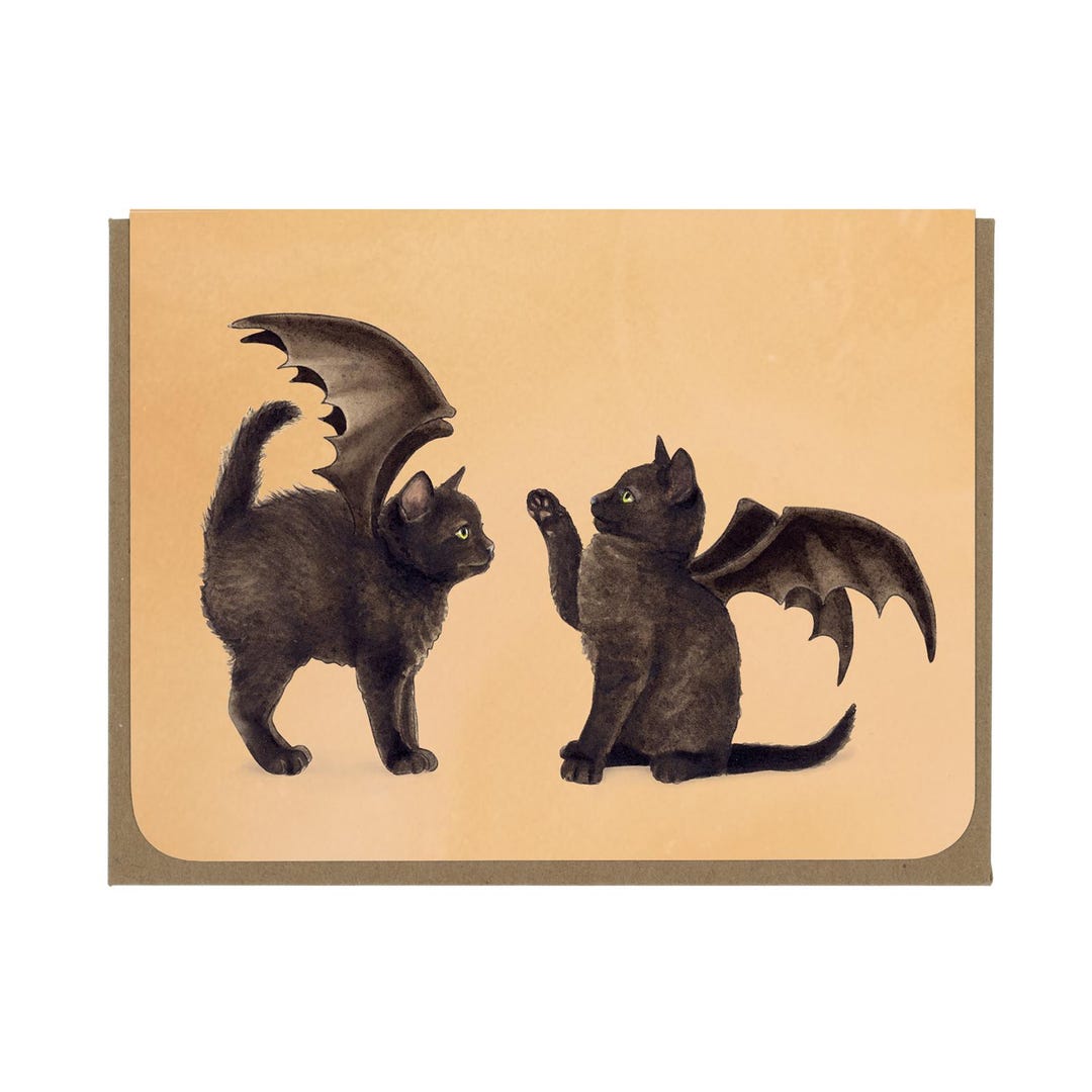 BOOP - Bat Kittens - Blank Card - Etsy