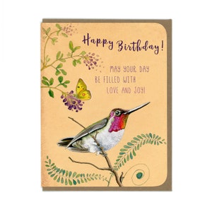 BIRTHDAY Hummingbird - Birthday Card