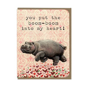 LOVE - Dancing Hippo - Card