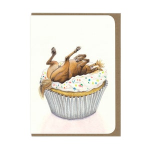 BIRTHDAY Horse and Cupcake - Birthday Card