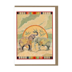 Greeting Card - Elephant Friends -  Blank Card