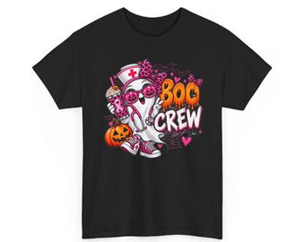 Funny Nurse Halloween T-short, Boo Crew Nurses Shirt Cute Spooky Ghost Tee Gift