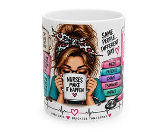 Funny Nurse Humor Humirous Ceramic Coffee Mug Medical Nurse Cup Gift 11oz