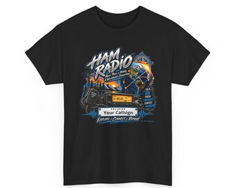 PERSONALIZED YOUR CALLSIGN Ham Radio Callsign T-Shirt | Amateur Radio Transceiver Design Custom Shirt