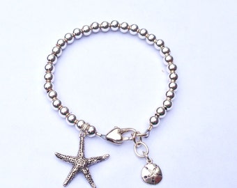 Simple Sterling Silver Starfish Bracelet