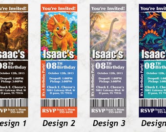 Dinosaur Birthday Invitation Boy | Custom Dino Party Invite | T-Rex Jurassic Kids Digital Printable JPG PDF