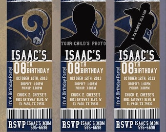 Rams Custom Invitation | NFL Football Party Invite | Birthday Baby Shower Printable