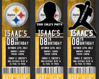Steelers Custom Invitation | NFL Football Party Invite | Birthday Baby Shower Printable