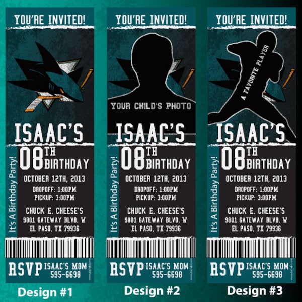 Custom Sharks Birthday/Event Invitation!