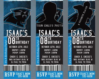 Panthers Custom Invitation | NFL Football Party Invite | Birthday Baby Shower Printable