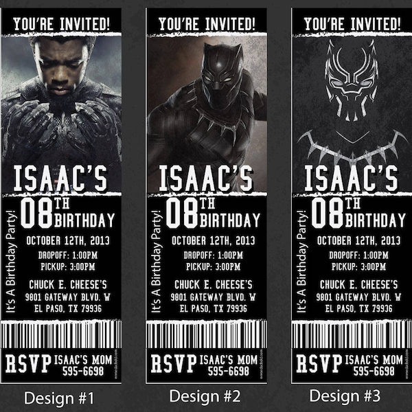 Custom Black Panther Birthday/Event Invitation!